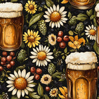 Brewery Blooms Pattern 2 Fleece Fabric