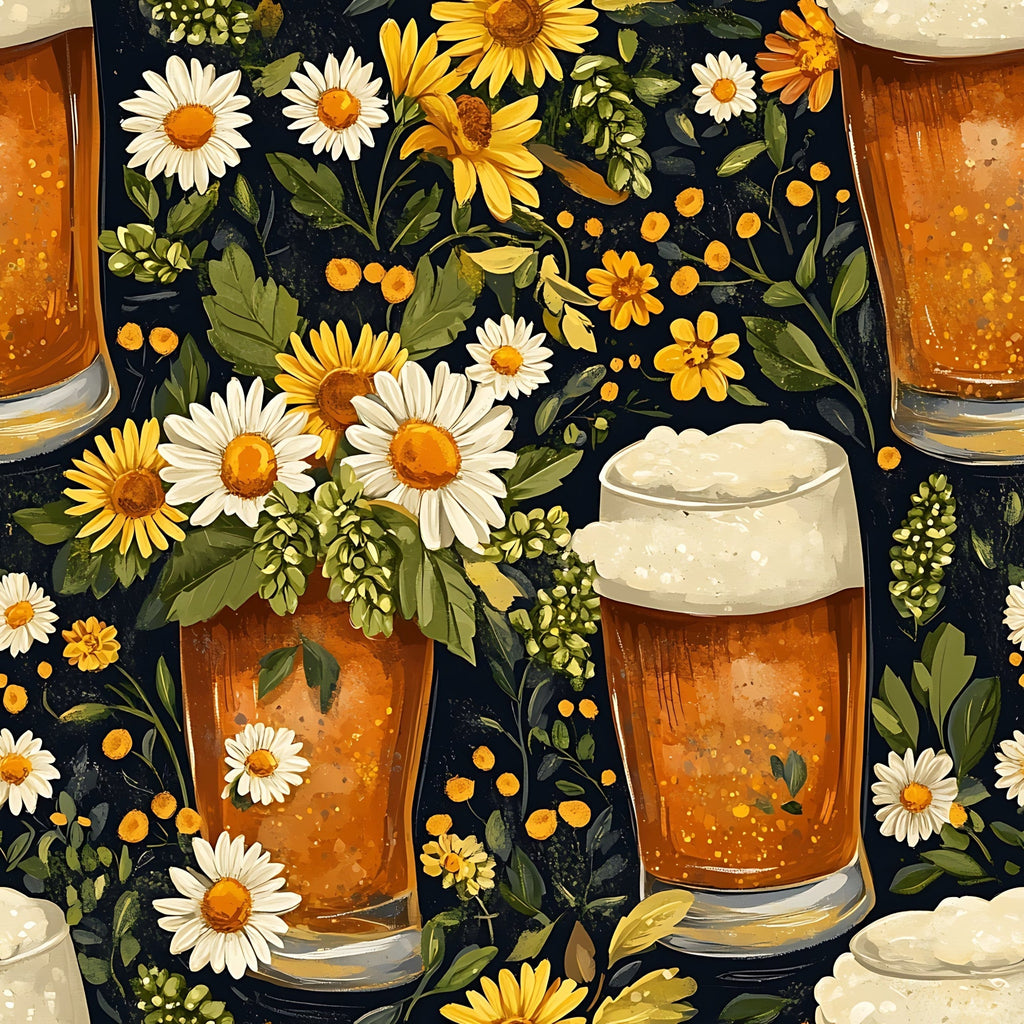 Brewery Blooms Pattern 6 Fleece Fabric