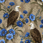 Gilded Falcons Pattern 16 Fleece Fabric