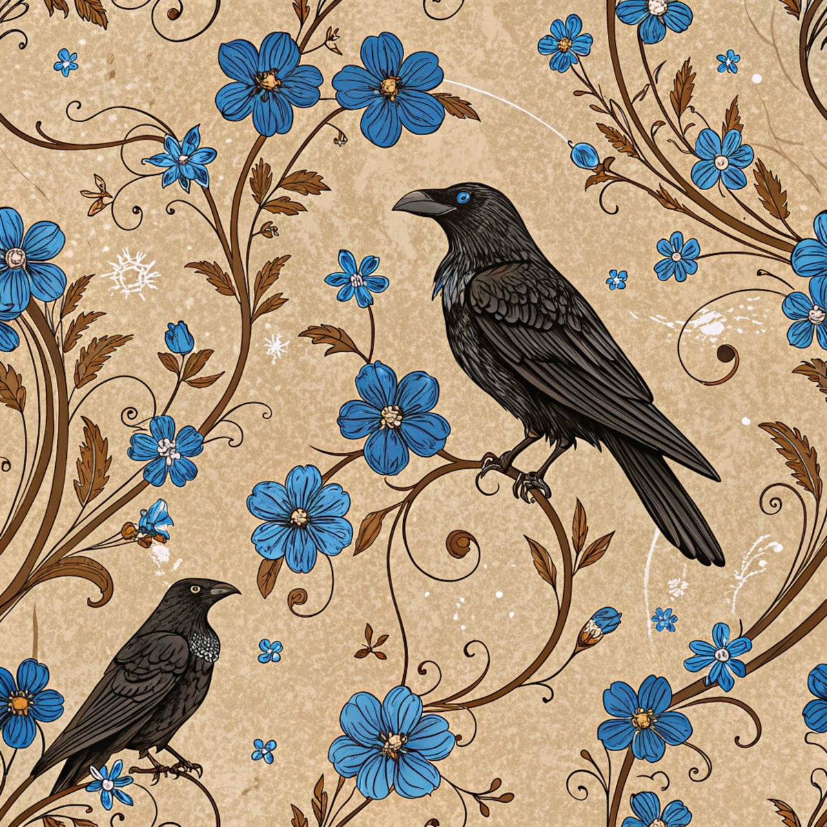Gilded Falcons Pattern 2 Fleece Fabric