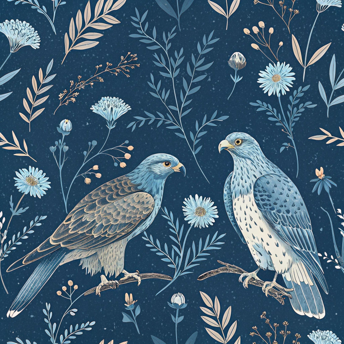Gilded Falcons Pattern 21 Fleece Fabric