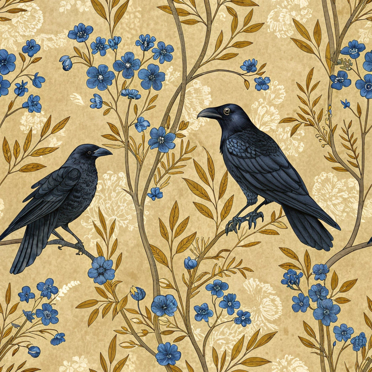 Gilded Falcons Pattern 22 Fleece Fabric