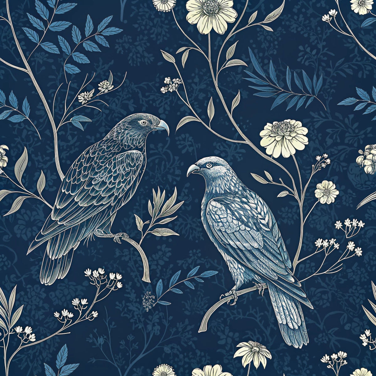 Gilded Falcons Pattern 23 Fleece Fabric