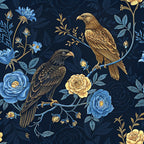 Gilded Falcons Pattern 26 Fleece Fabric