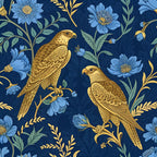 Gilded Falcons Pattern 28 Fleece Fabric