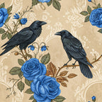 Gilded Falcons Pattern 7 Fleece Fabric