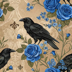 Gilded Falcons Pattern 8 Fleece Fabric