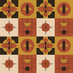 Heritage Portraits Pattern 15 Fleece Fabric