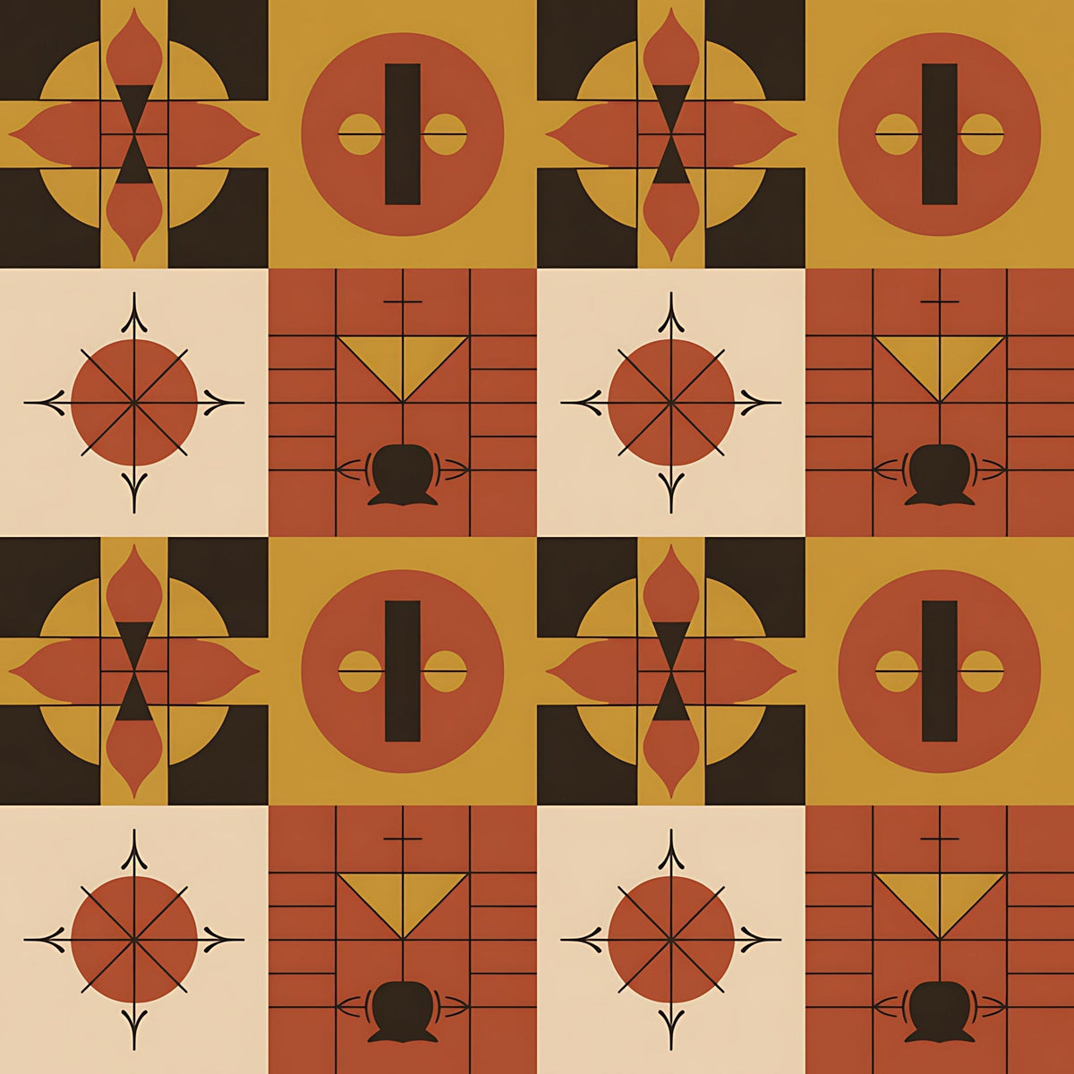 Heritage Portraits Pattern 15 Fleece Fabric