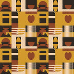 Heritage Portraits Pattern 20 Fleece Fabric