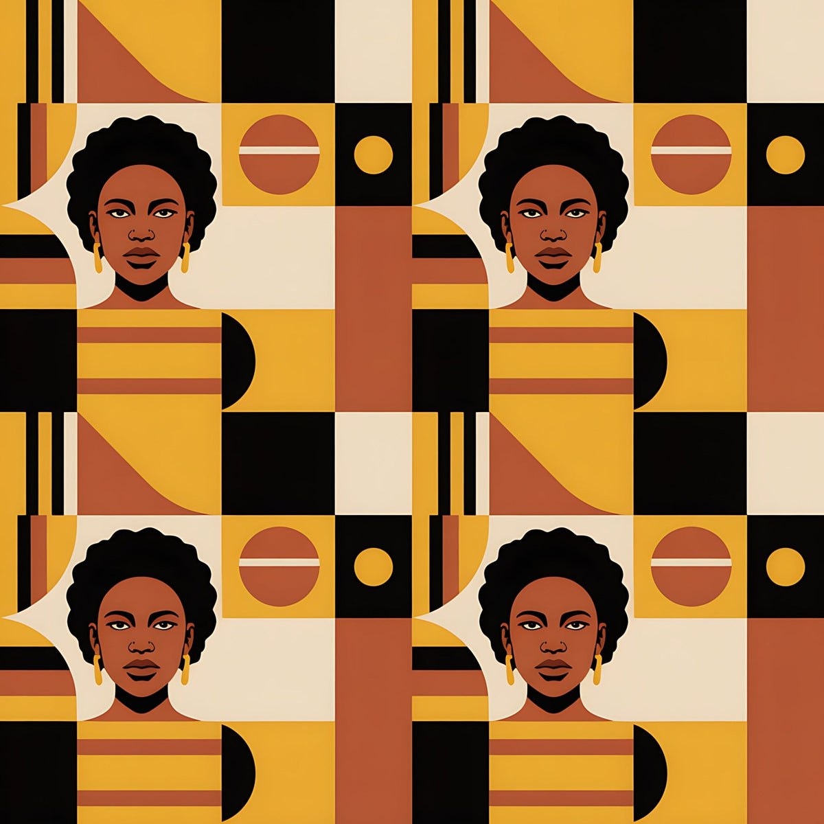 Heritage Portraits Pattern 31 Fleece Fabric