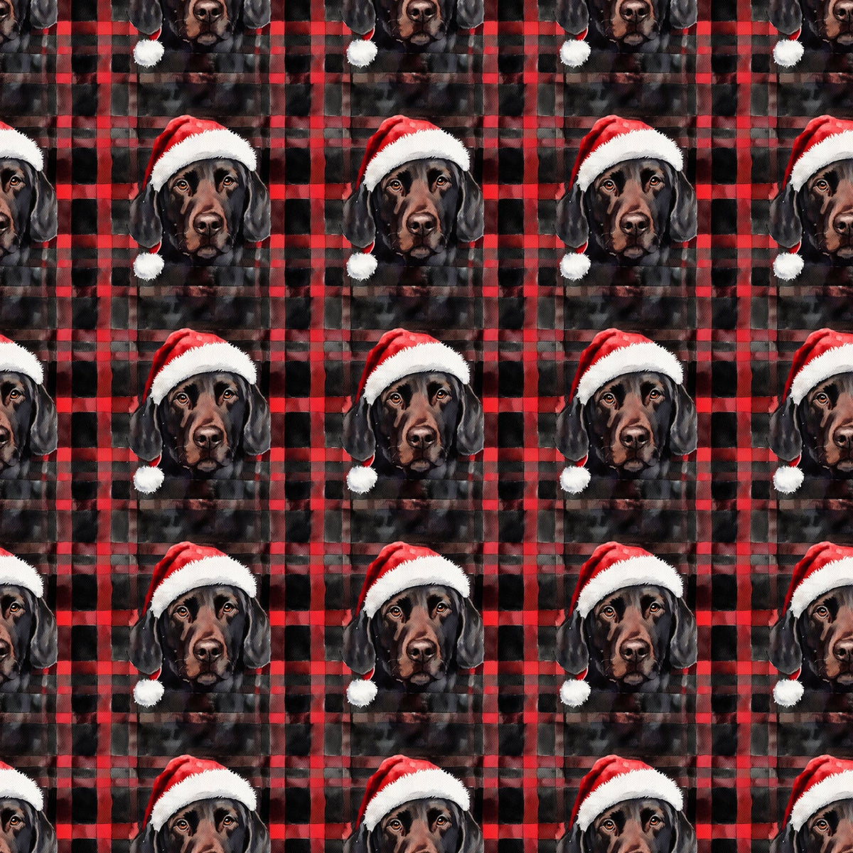 Santa Paws Plaid Pattern 1 Fleece Fabric