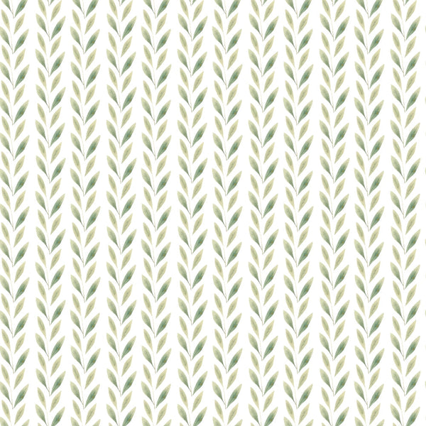 sage green, cream, white, leaf pattern, botanical motif, vine design, nature inspired,, fabric panel, delicate leaves, organic shapes, soft green, muted tones, flowing vines, botanical print, natural elements, spring theme, fresh foliage, repeating pattern, garden motif