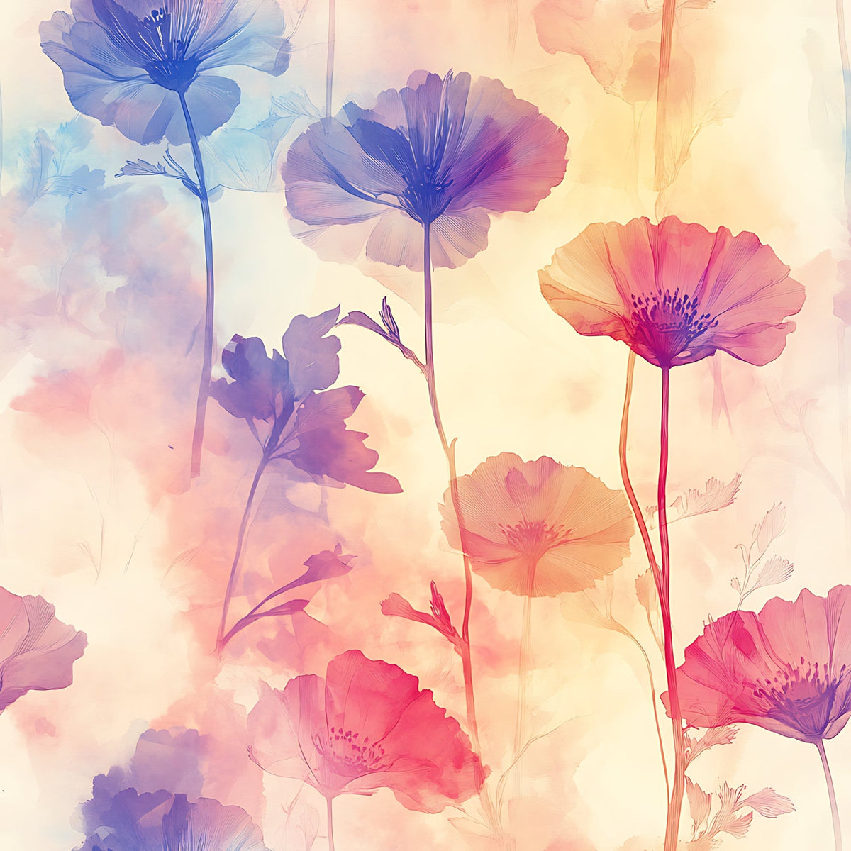 Petal Haze Pattern 1 Fleece Fabric