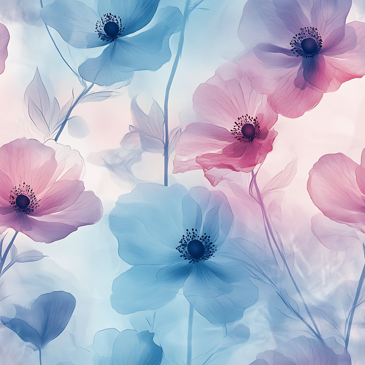 Petal Haze Pattern 11 Fleece Fabric