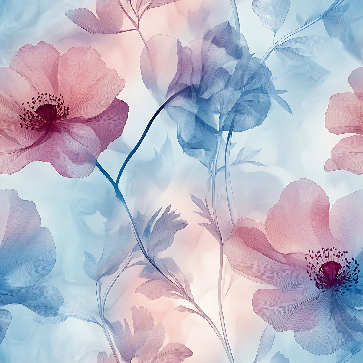 Petal Haze Pattern 12 Fleece Fabric