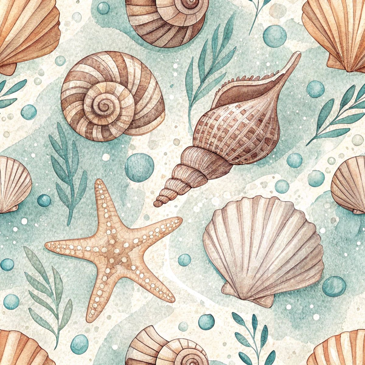 Tidepool Treasures Pattern 1 Fleece Fabric