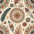Earthen Plumes Pattern 10 Fleece Fabric