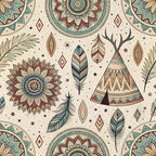 Earthen Plumes Pattern 6 Fleece Fabric