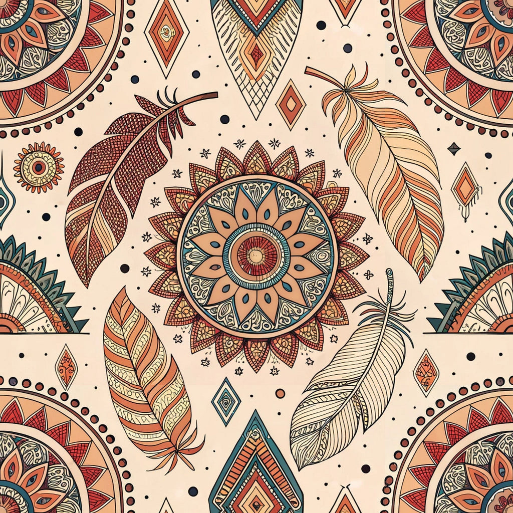 Earthen Plumes Pattern 7 Fleece Fabric