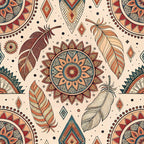 Earthen Plumes Pattern 7 Fleece Fabric