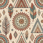 Earthen Plumes Pattern 9 Fleece Fabric