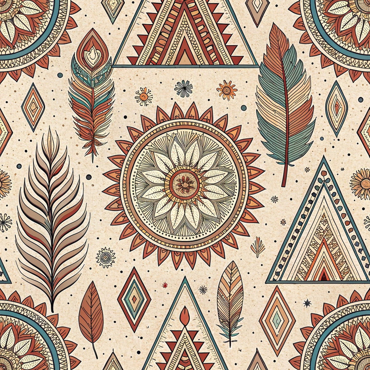 Earthen Plumes Pattern 9 Fleece Fabric