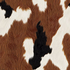 brown, white, black, cow hide, animal print, cow pattern, spotted fur, cowhide texture,, fabric panel, western theme, ranch style, farmhouse, rustic, natural colors, livestock, cattle design, fur texture, irregular spots, organic pattern