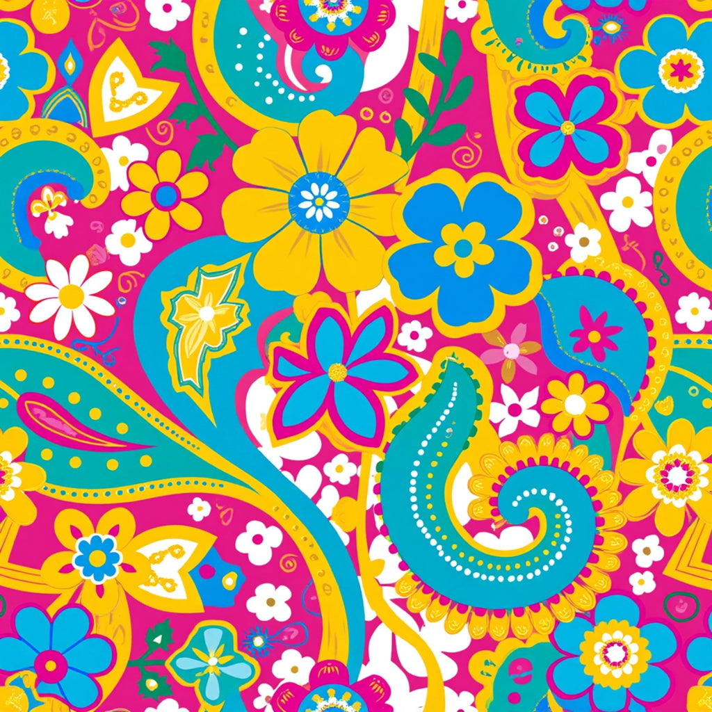 Fiesta Blooms Pattern 14 Fleece Fabric