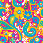 Fiesta Blooms Pattern 14 Fleece Fabric