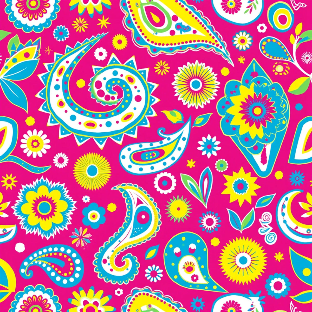 Fiesta Blooms Pattern 15 Fleece Fabric