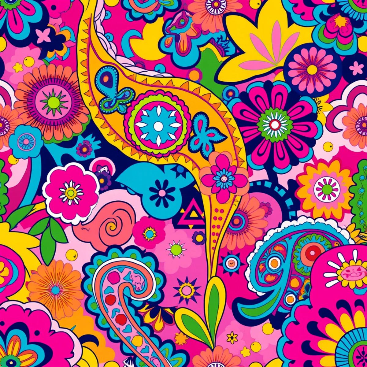 Fiesta Blooms Pattern 16 Fleece Fabric