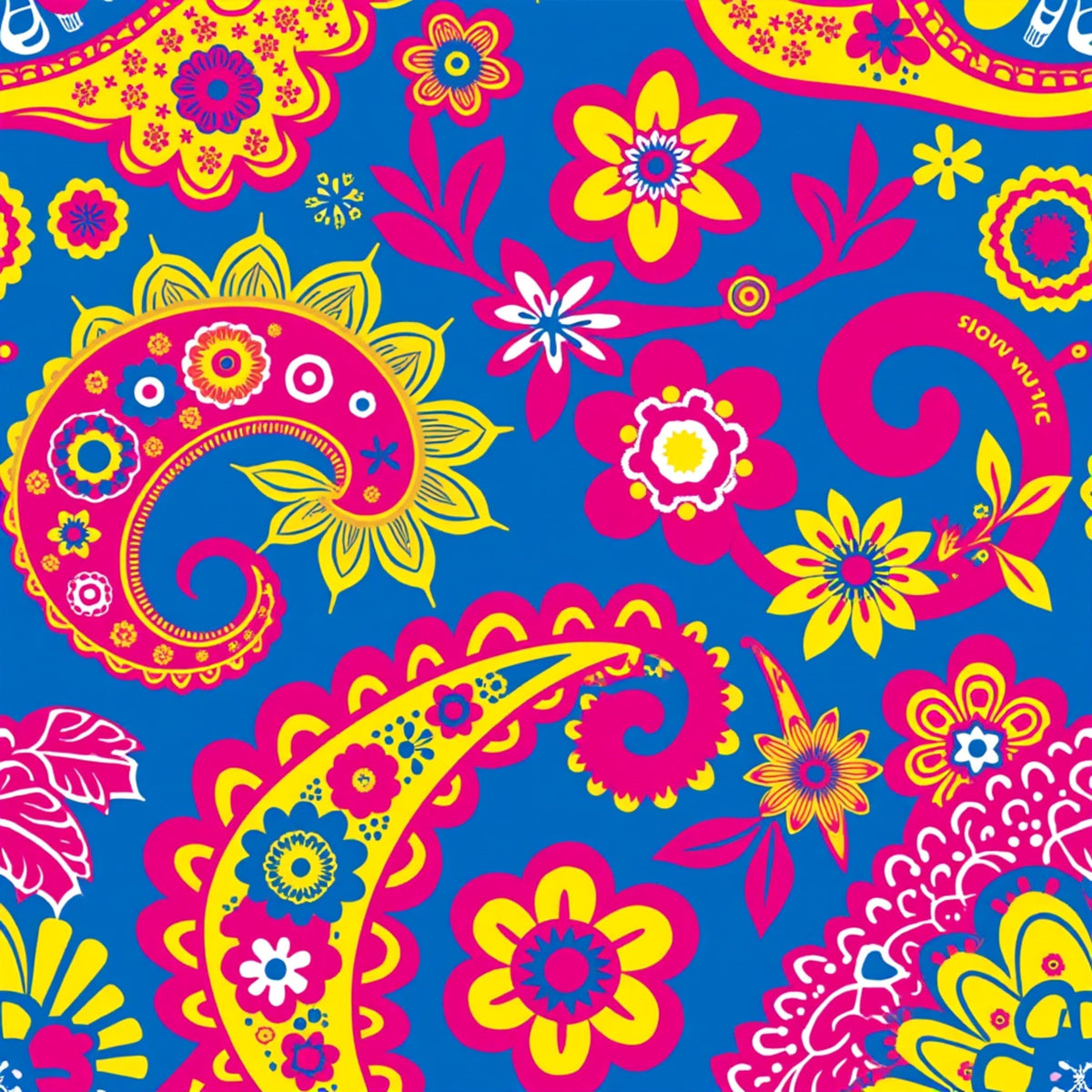 Fiesta Blooms Pattern 17 Fleece Fabric