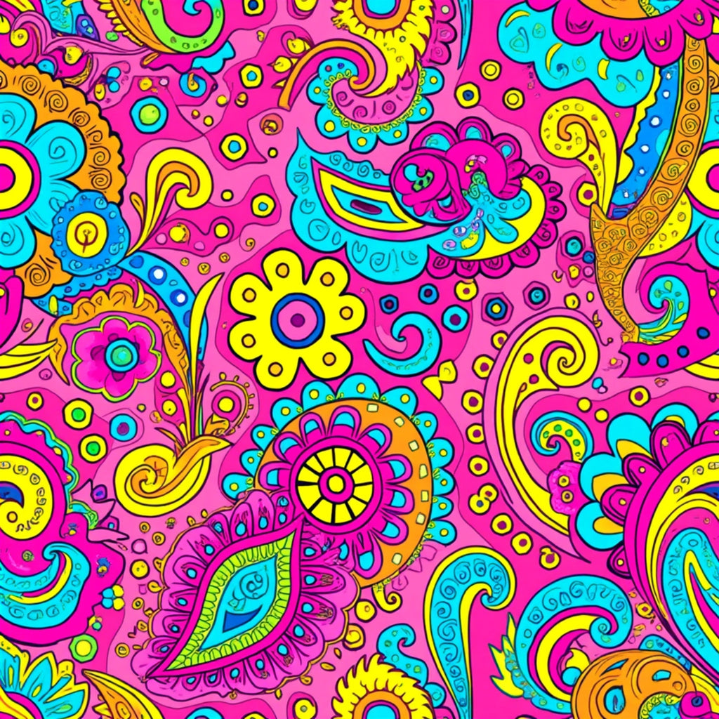 Fiesta Blooms Pattern 18 Fleece Fabric