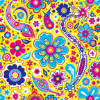Fiesta Blooms Pattern 4 Fleece Fabric