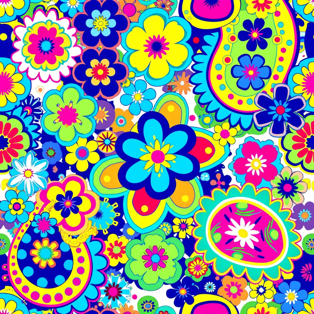 Fiesta Blooms Pattern 5 Fleece Fabric