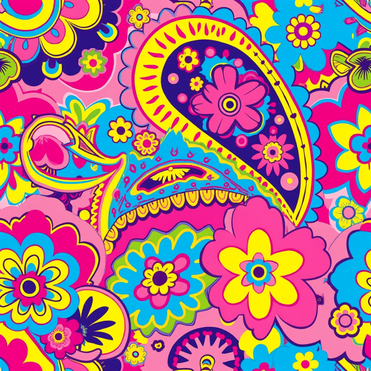 Fiesta Blooms Pattern 6 Fleece Fabric