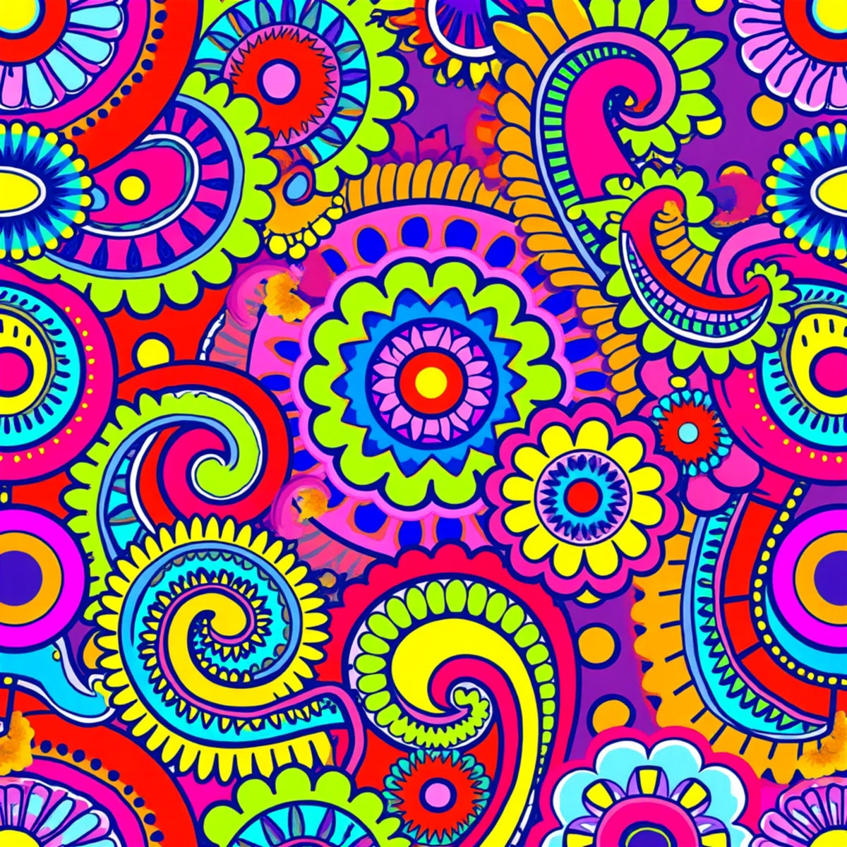 Fiesta Blooms Pattern 7 Fleece Fabric