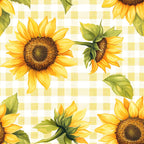 Golden Gingham Pattern 1 Fleece Fabric