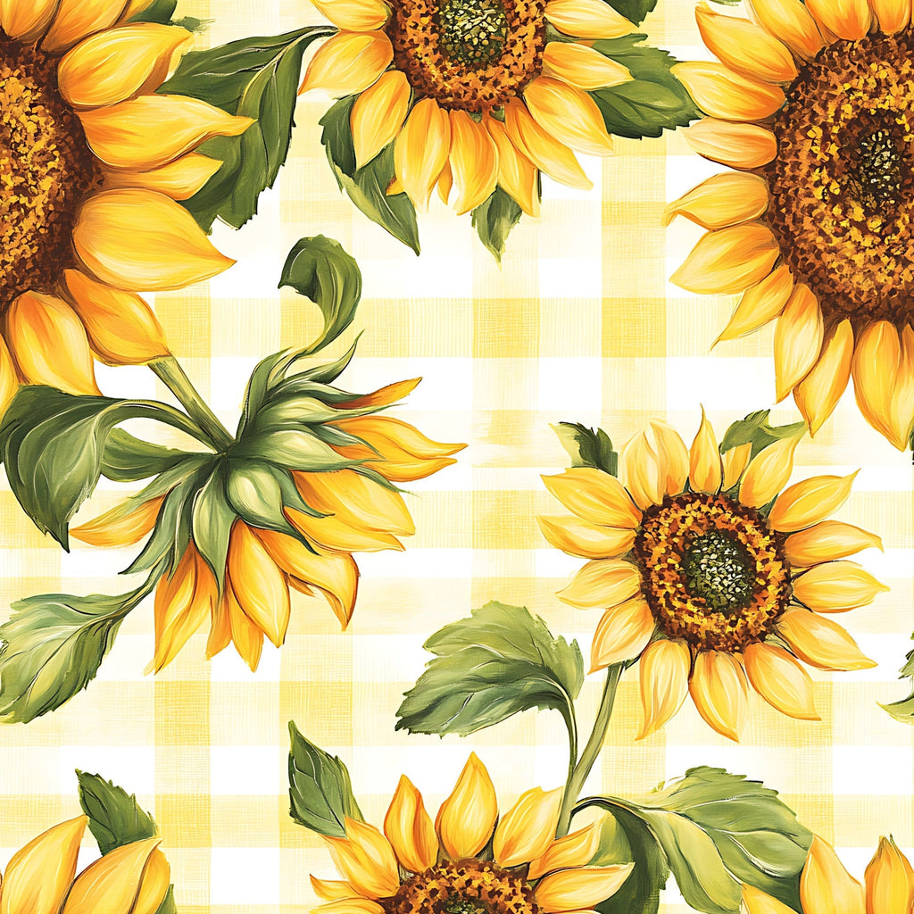 Golden Gingham Pattern 10 Fleece Fabric