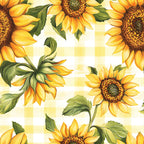 Golden Gingham Pattern 10 Fleece Fabric
