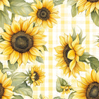 Golden Gingham Pattern 16 Fleece Fabric