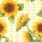 Golden Gingham Pattern 17 Fleece Fabric