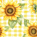 Golden Gingham Pattern 19 Fleece Fabric