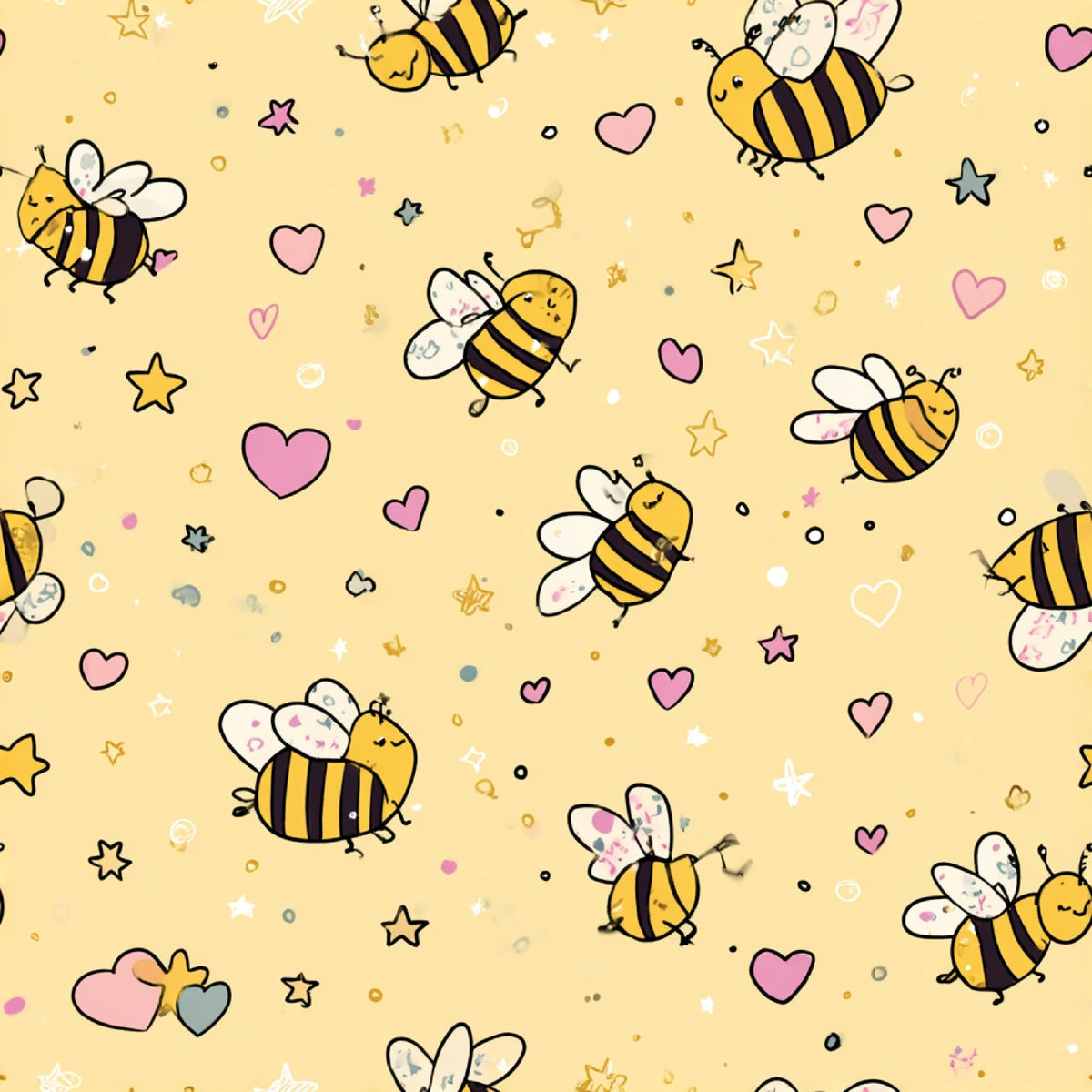 Pollen Parade Pattern 1 Fleece Fabric
