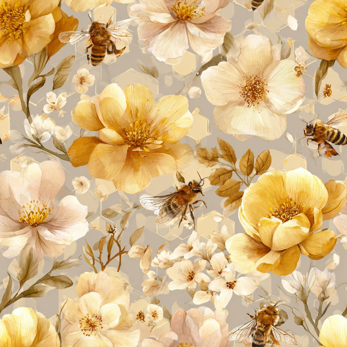 Pollen Parade Pattern 15 Fleece Fabric