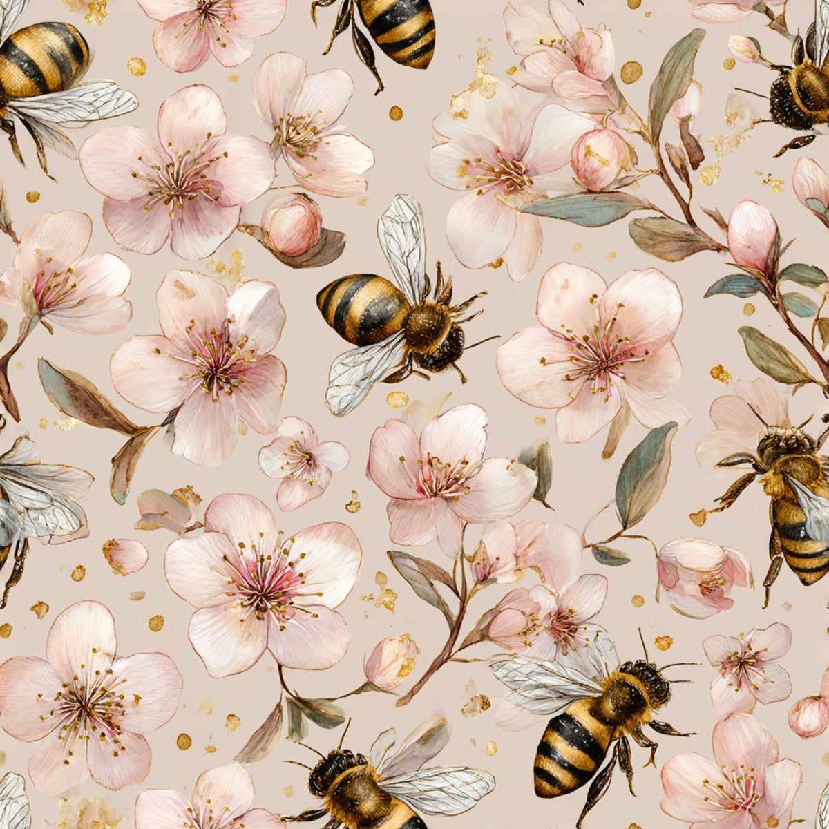 Pollen Parade Pattern 16 Fleece Fabric