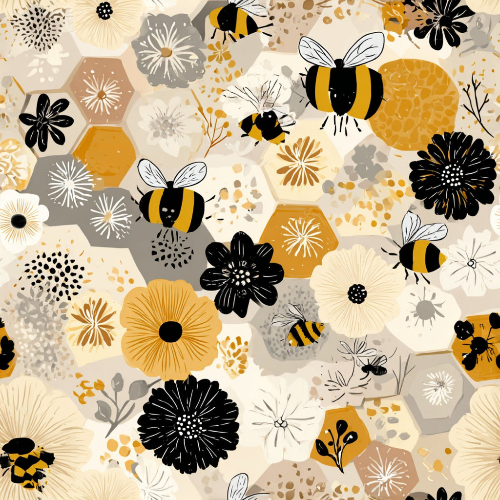 Pollen Parade Pattern 19 Fleece Fabric