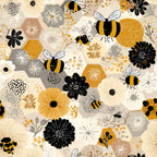 Pollen Parade Pattern 19 Fleece Fabric