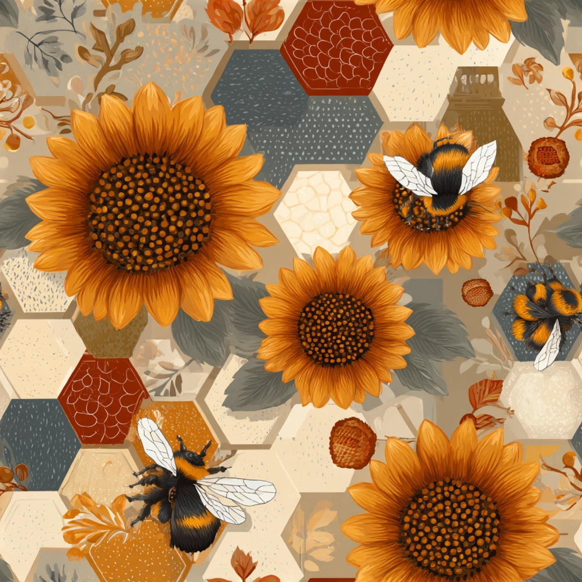 Pollen Parade Pattern 21 Fleece Fabric